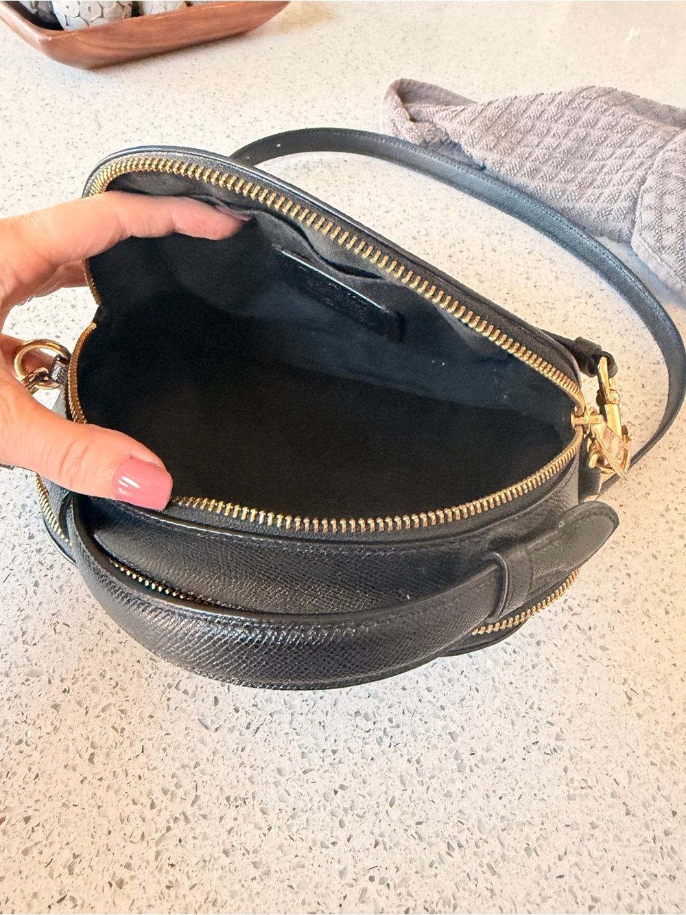 Coach Black Mini Dome Crossbody with Gold Hardware - Picture 7 of 10